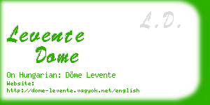 levente dome business card