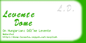 levente dome business card